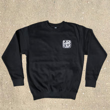 Load image into Gallery viewer, Black - Premium Crew Neck Sweat Shirt - White HB Print - Front and Back